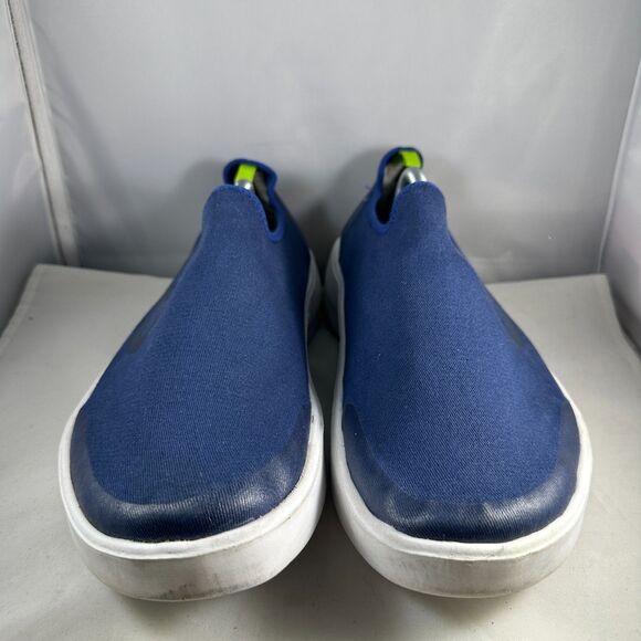 OOFOS OOMG EEzee Low Recovery Men\'s Size M12 Shoes White Navy Slip On Casual main image 8